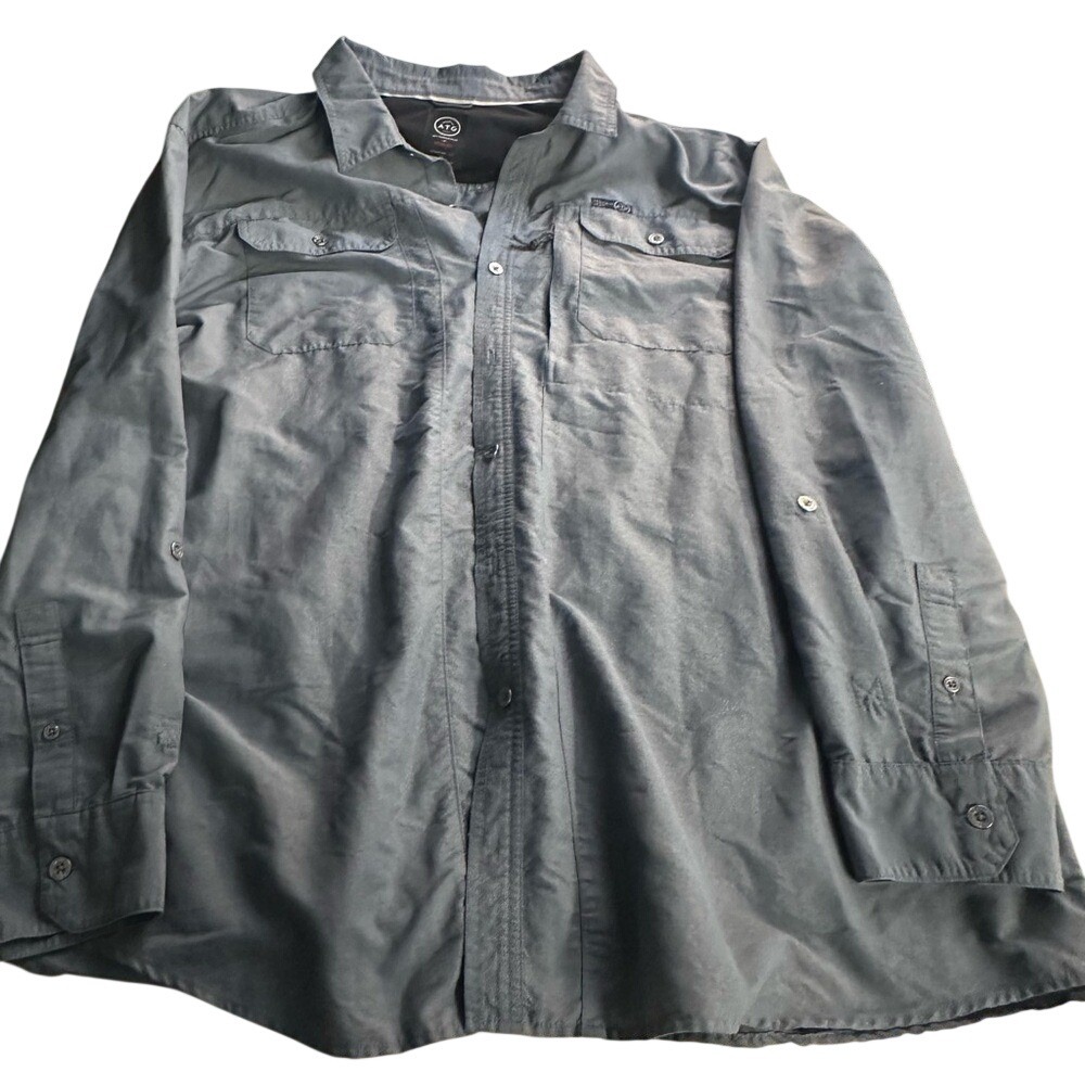 ATG Wrangler Men's Charcoal All Terrain Gear Mens 3xl Regular Fit Long Sleeve